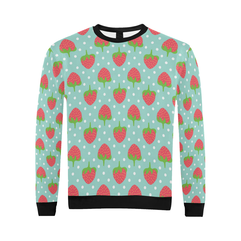 Strawberry Pattern Print Design SB06 Men Long Sleeve Sweatshirt