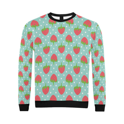 Strawberry Pattern Print Design SB06 Men Long Sleeve Sweatshirt
