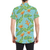 Bird Of Paradise Pattern Print Design BOP04 Men's Short Sleeve Button Up Shirt