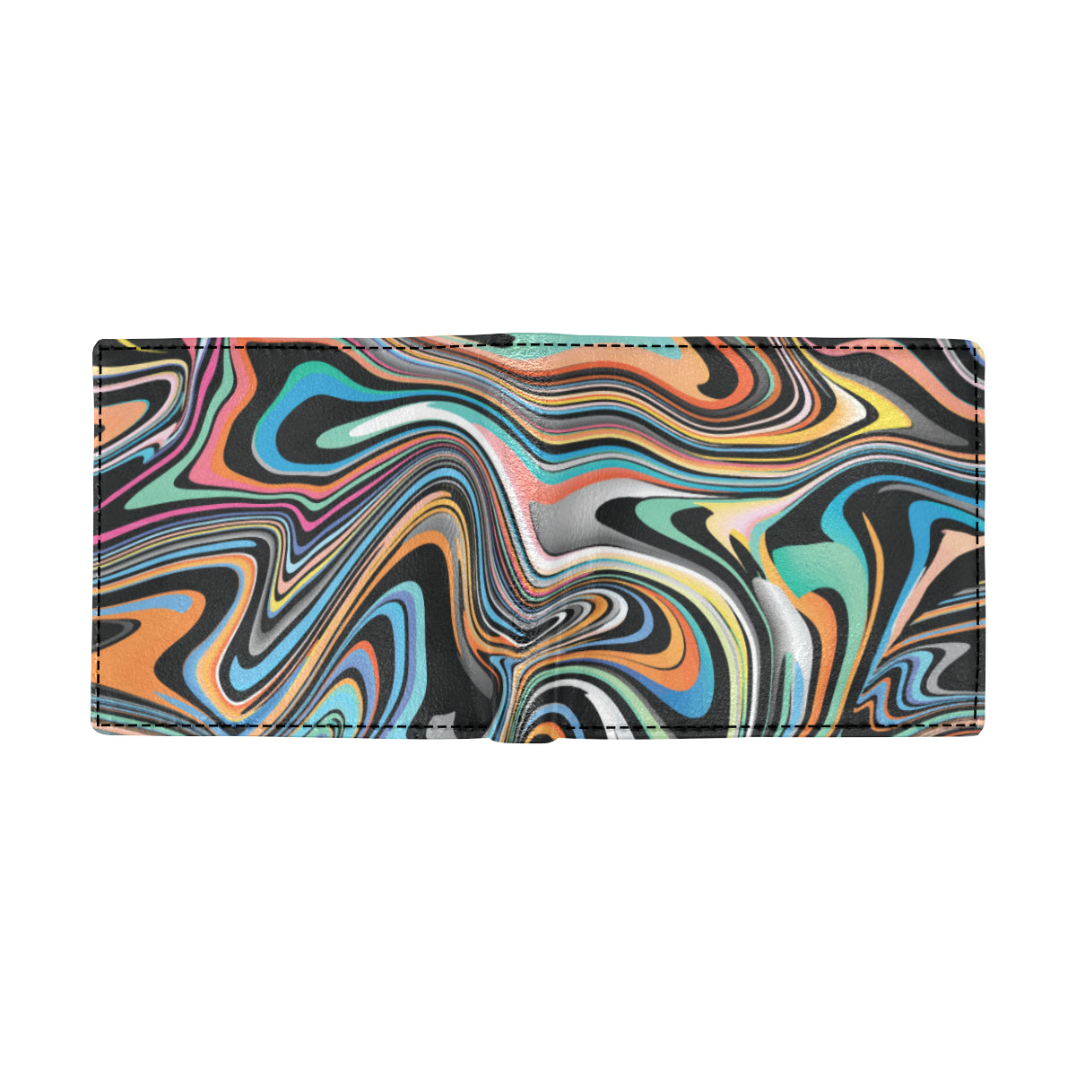 Liquid Pattern Print Design 02 Men's ID Card Wallet