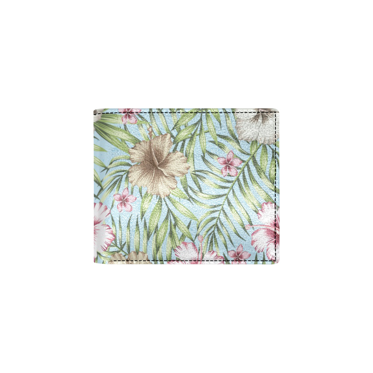 Tropical Flower Pattern Print Design TF05 Men's ID Card Wallet