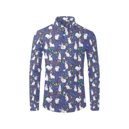 Bunny Pattern Print Design 01 Men's Long Sleeve Shirt