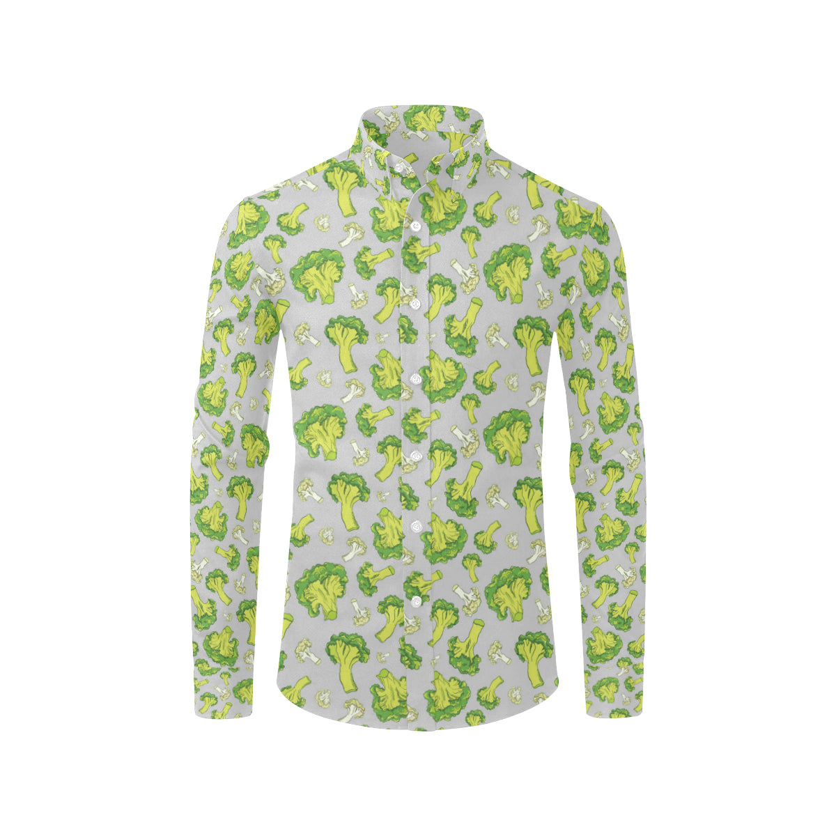 Broccoli Pattern Print Design 03 Men's Long Sleeve Shirt