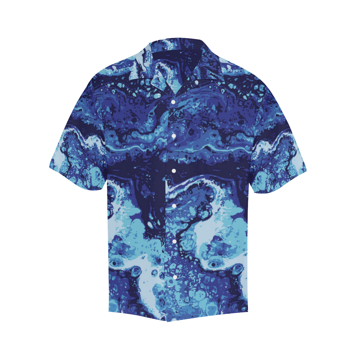 Ocean Liquid Pattern Print Design A03 Men's Hawaiian Shirt