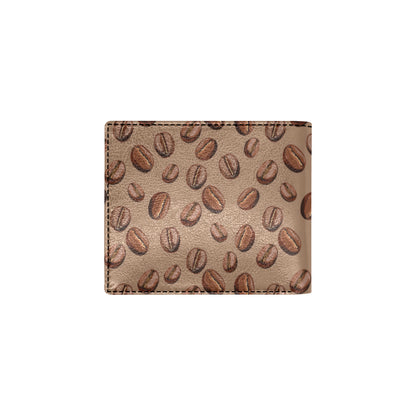Coffee Pattern Print Design 07 Men's ID Card Wallet