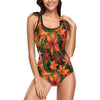 Amaryllis Pattern Print Design AL05 Women Swimsuit