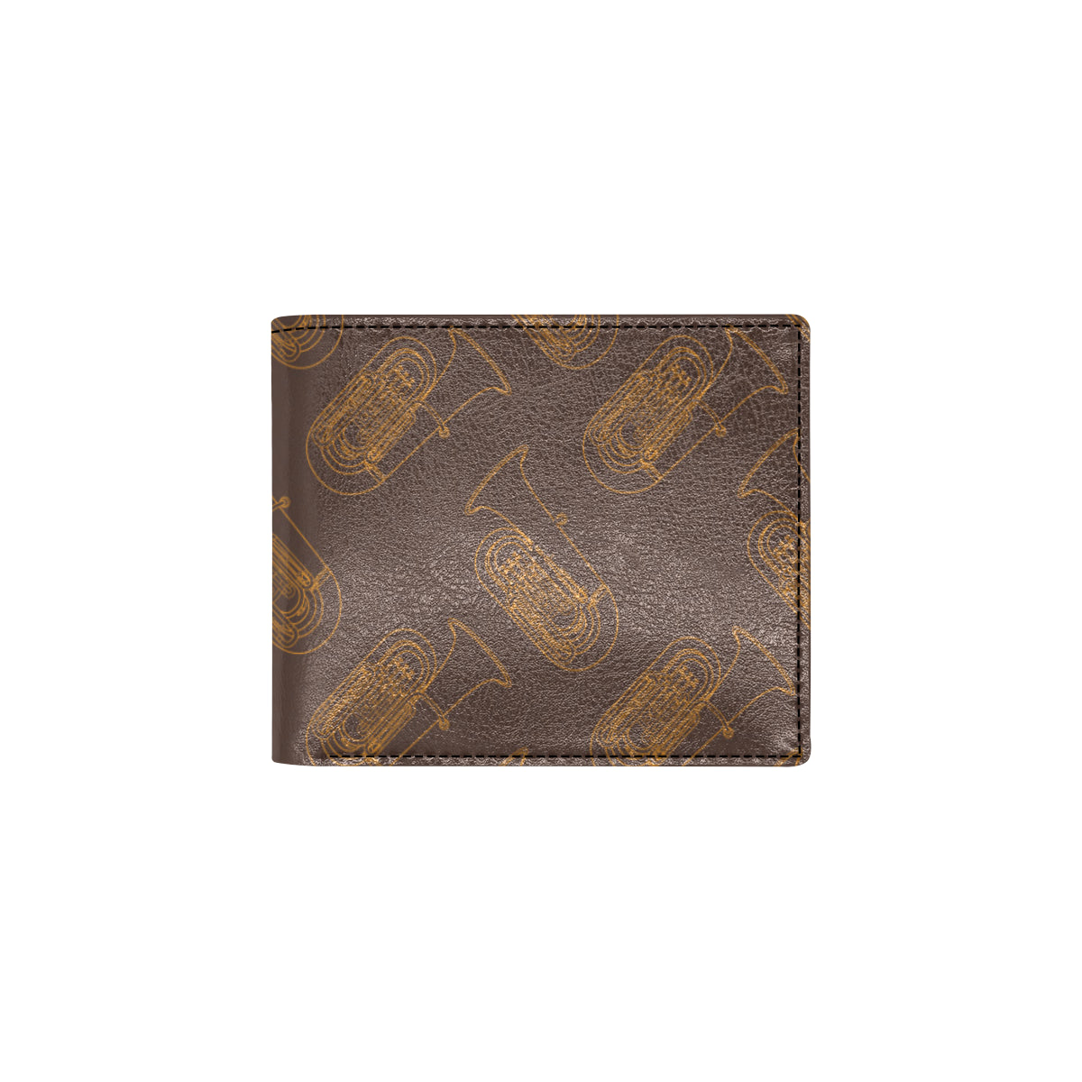Tuba Pattern Print Design 02 Men's ID Card Wallet
