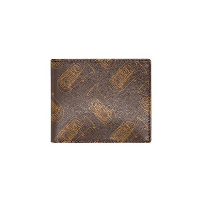 Tuba Pattern Print Design 02 Men's ID Card Wallet