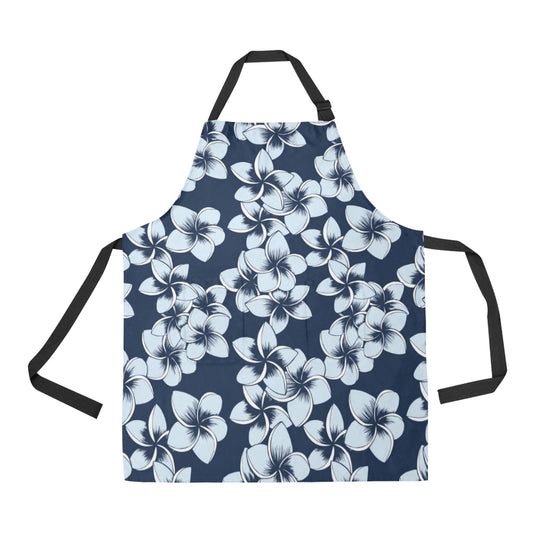 Plumeria Pattern Print Design A02 Apron with Pocket