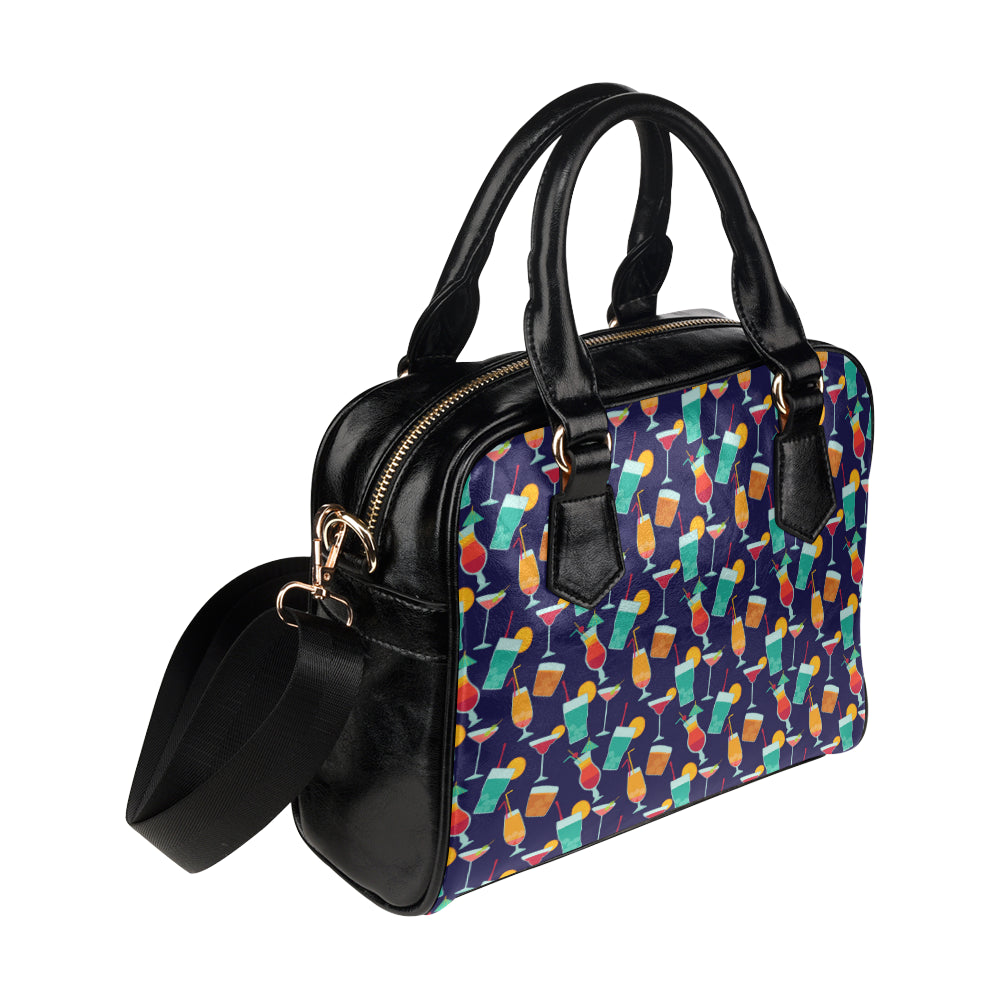 Cocktail Pattern Print Design 06 Shoulder Handbag