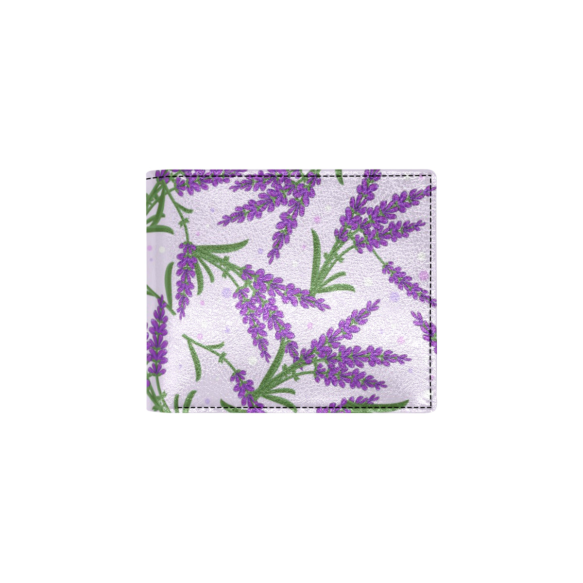 Lavender Pattern Print Design LV02 Men's ID Card Wallet