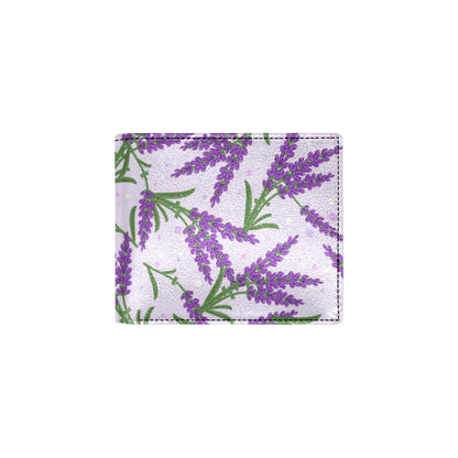 Lavender Pattern Print Design LV02 Men's ID Card Wallet