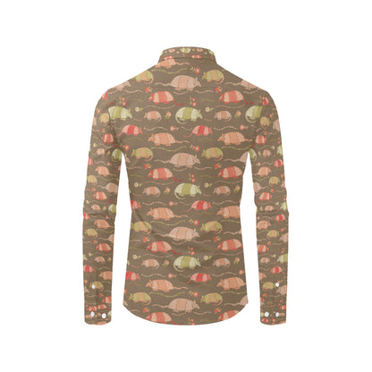 Armadillo Pattern Print Design 04 Men's Long Sleeve Shirt