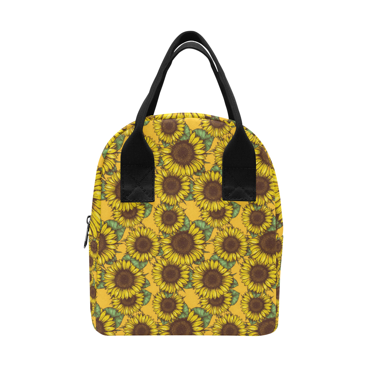 Sunflower Pattern Print Design SF04 Insulated Lunch Bag