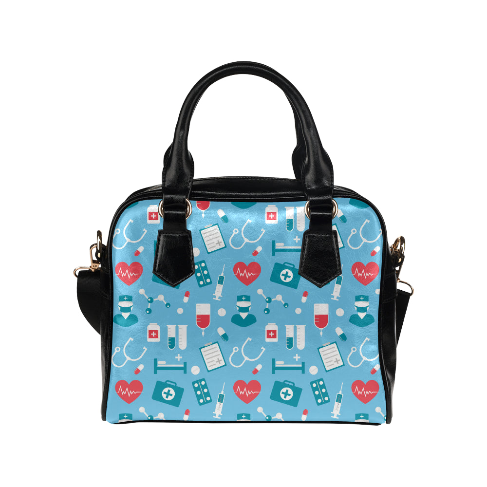 Nurse Pattern Print Design A03 Shoulder Handbag