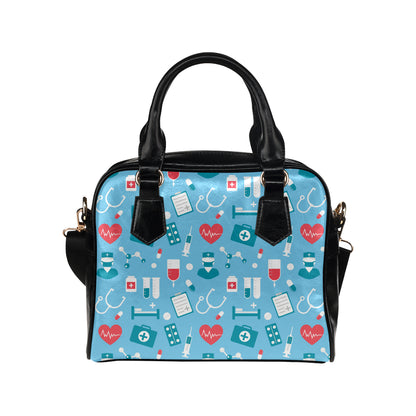 Nurse Pattern Print Design A03 Shoulder Handbag