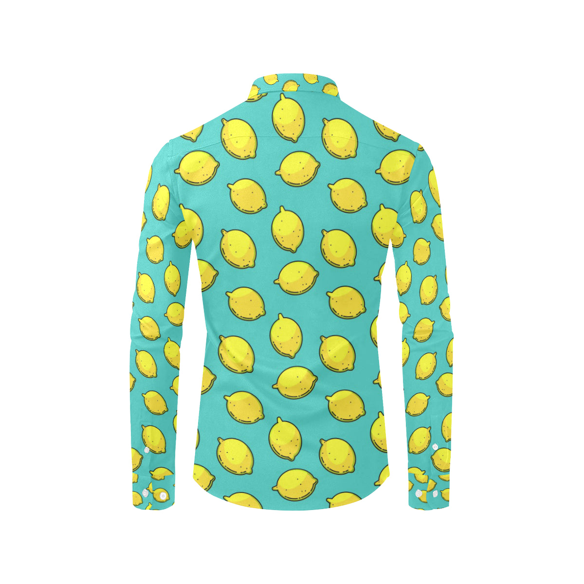 Lemon Pattern Print Design LM04 Men's Long Sleeve Shirt