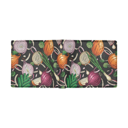 Onion Pattern Print Design A03 Men's ID Card Wallet