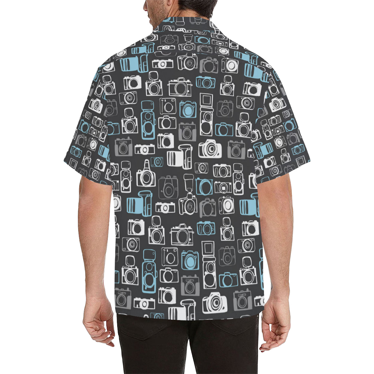 Camera Pattern Print Design 04 Men's Hawaiian Shirt