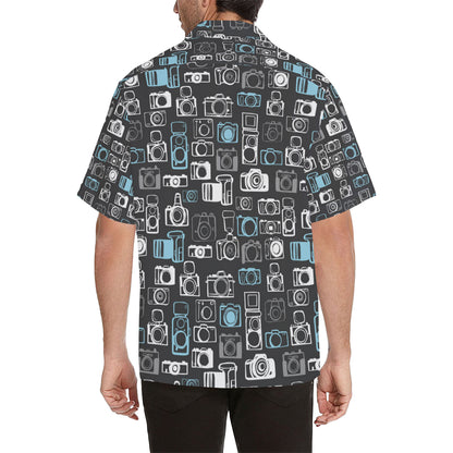 Camera Pattern Print Design 04 Men's Hawaiian Shirt