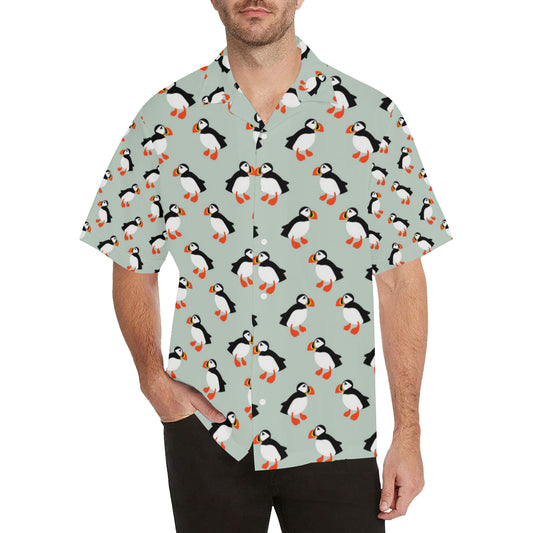 Puffin Pattern Print Design A03 Men's Hawaiian Shirt