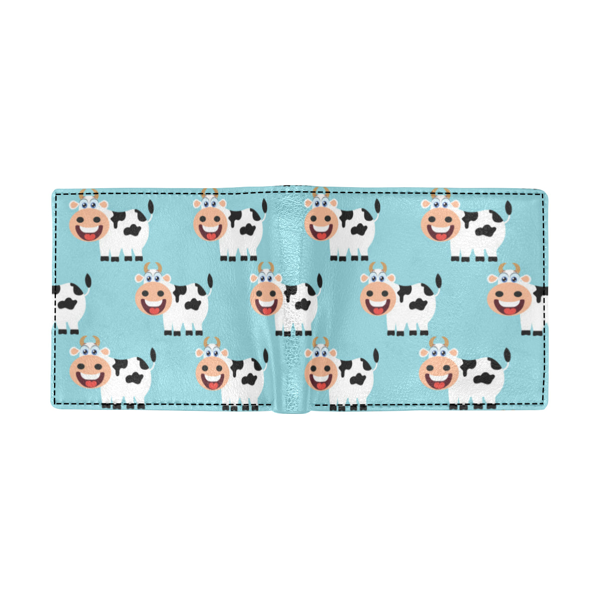 Cattle Cute Pattern Print Design 01 Men's ID Card Wallet