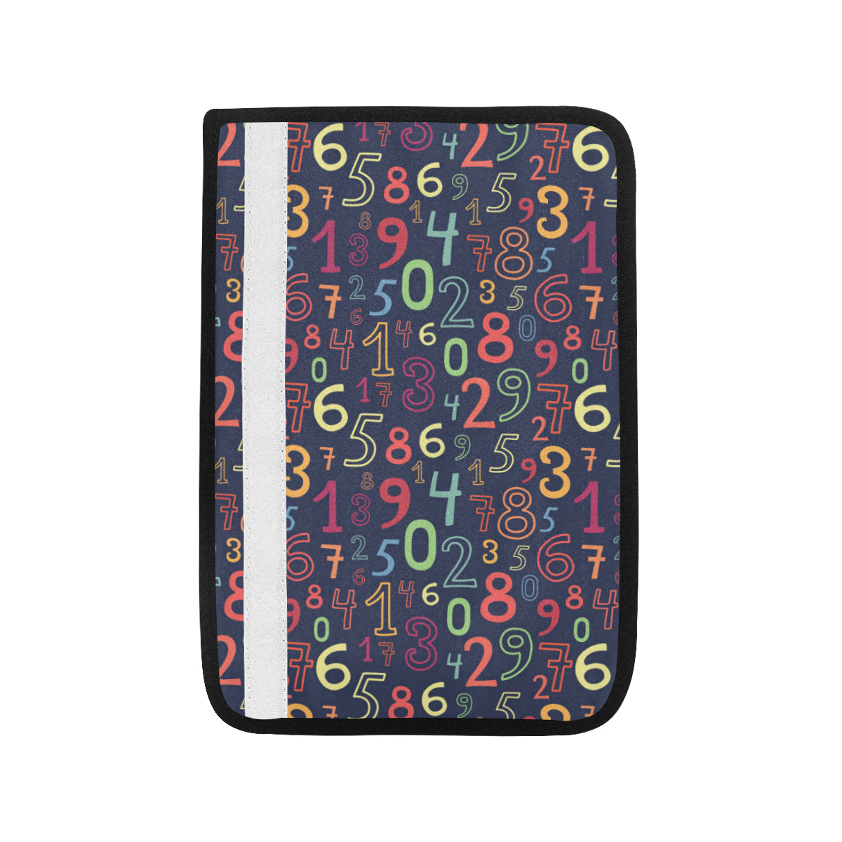 Number Pattern Print Design A01 Car Seat Belt Cover