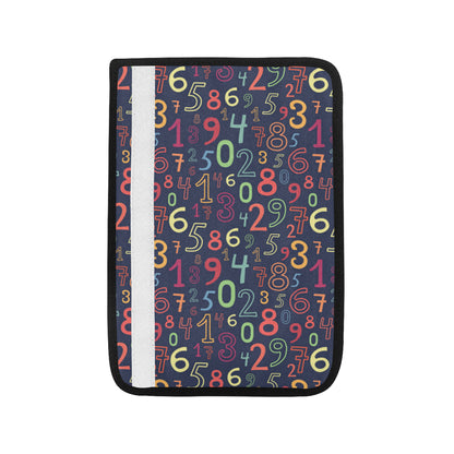 Number Pattern Print Design A01 Car Seat Belt Cover