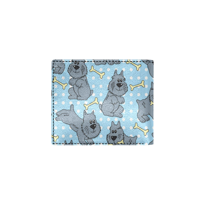 Schnauzers Pattern Print Design A02 Men's ID Card Wallet