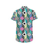 90s Pattern Print Design 3 Men's Short Sleeve Button Up Shirt