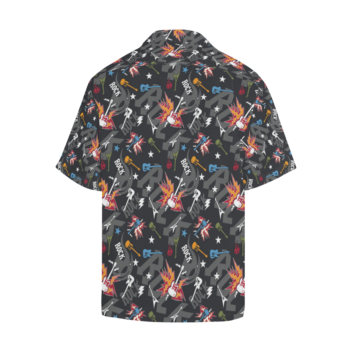 Rock and Roll Pattern Print Design A01 Men's Hawaiian Shirt