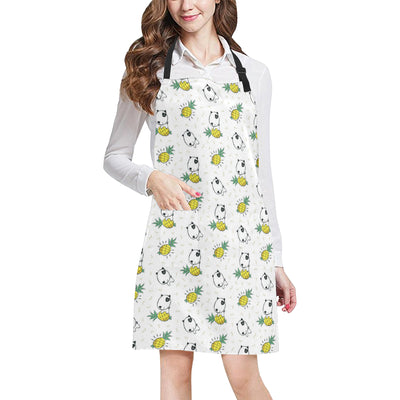 Bull Terriers Pattern Print Design 05 Apron with Pocket