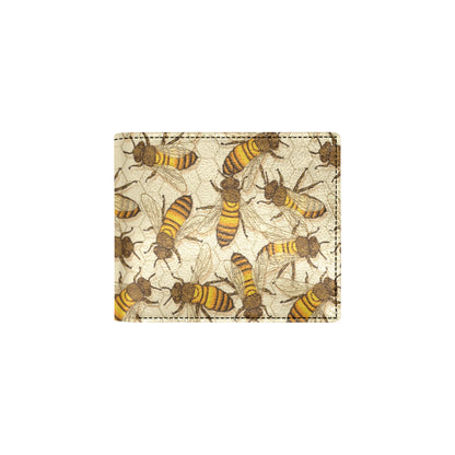Bee Pattern Print Design BEE05 Men's ID Card Wallet