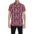 Tropical Folower Pink Hibiscus Print Men's Short Sleeve Button Up Shirt