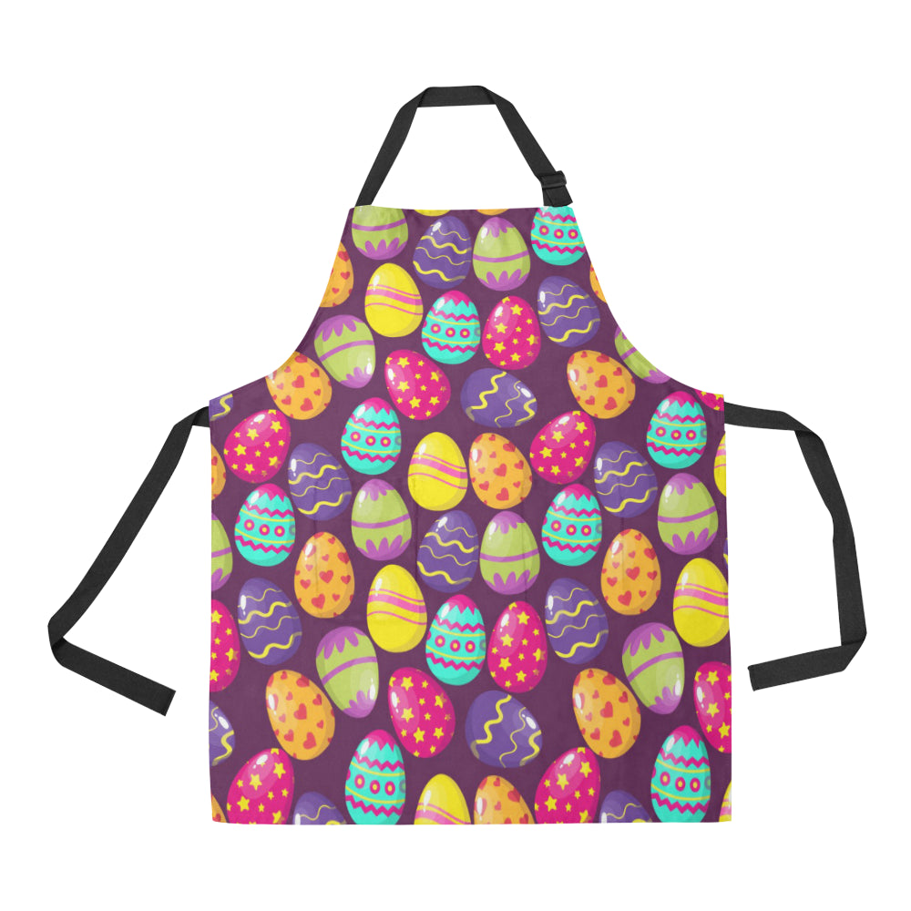 Easter Eggs Pattern Print Design RB04 Apron with Pocket