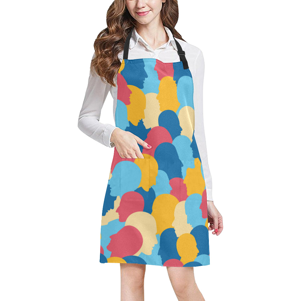 Psychology Pattern Print Design A02 Apron with Pocket