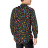 Music Note Colorful Themed Print Men's Long Sleeve Shirt