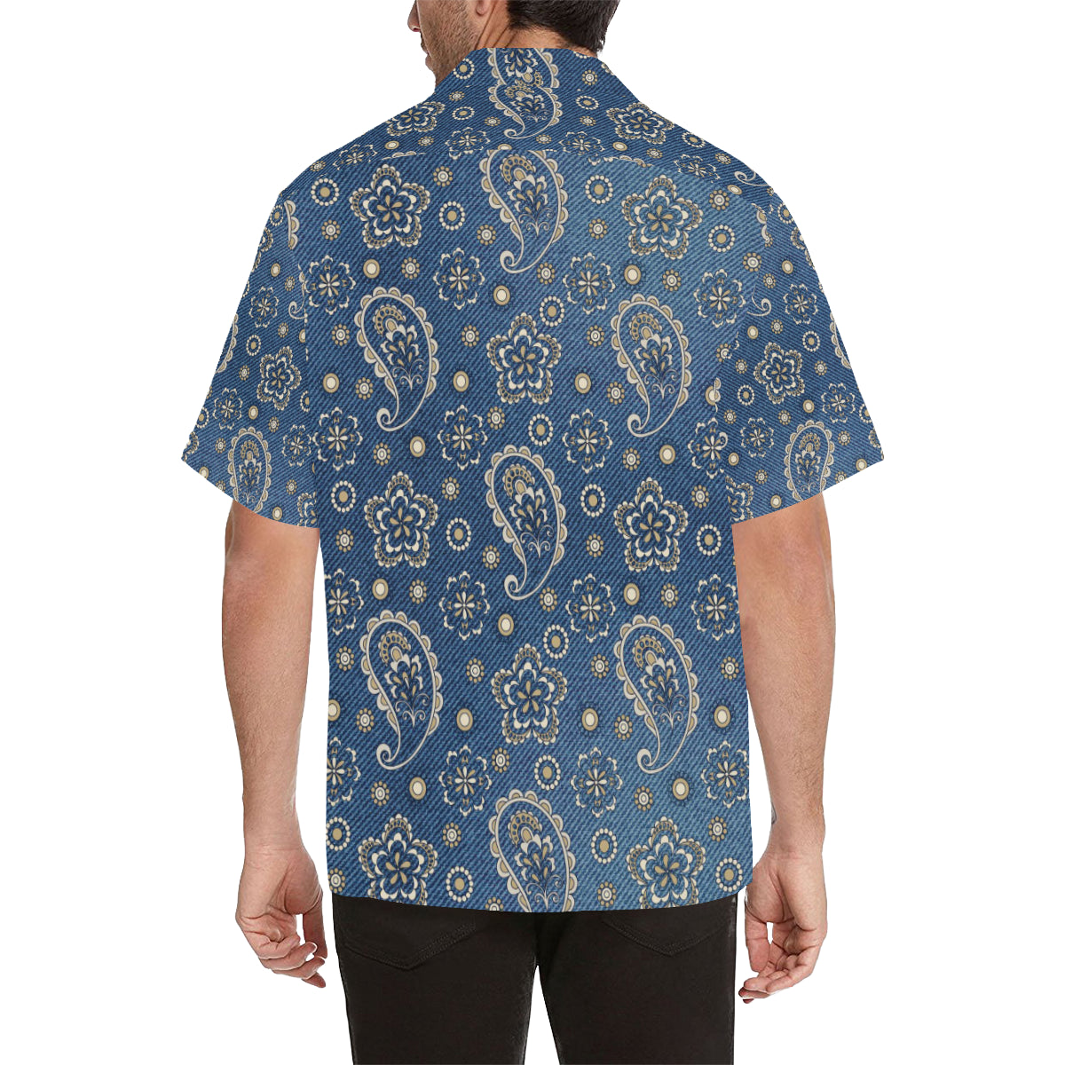 Jean Paisley Pattern Print Design 01 Men's Hawaiian Shirt