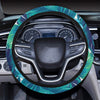 Brightness Tropical Palm Leaves Steering Wheel Cover with Elastic Edge