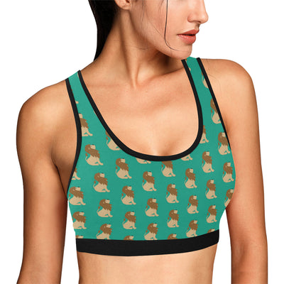 Lion Pattern Print Design 02 Sports Bra