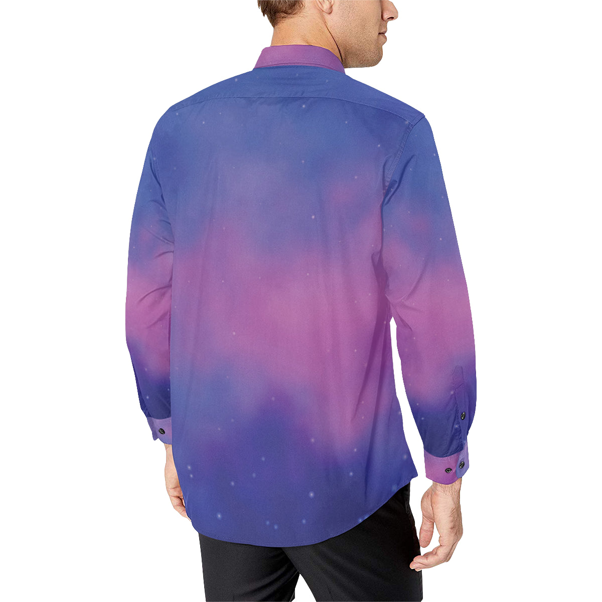Nebula Pattern Print Design A05 Men's Long Sleeve Shirt