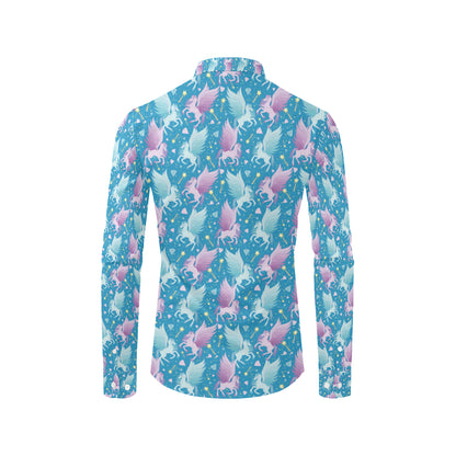 Pegasus Pattern Print Design 04 Men's Long Sleeve Shirt
