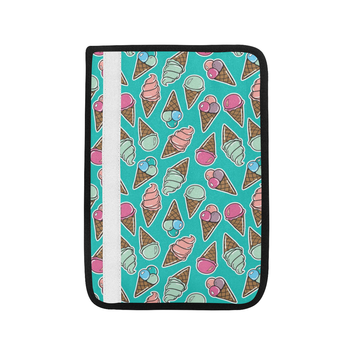 Ice Cream Pattern Print Design IC01 Car Seat Belt Cover