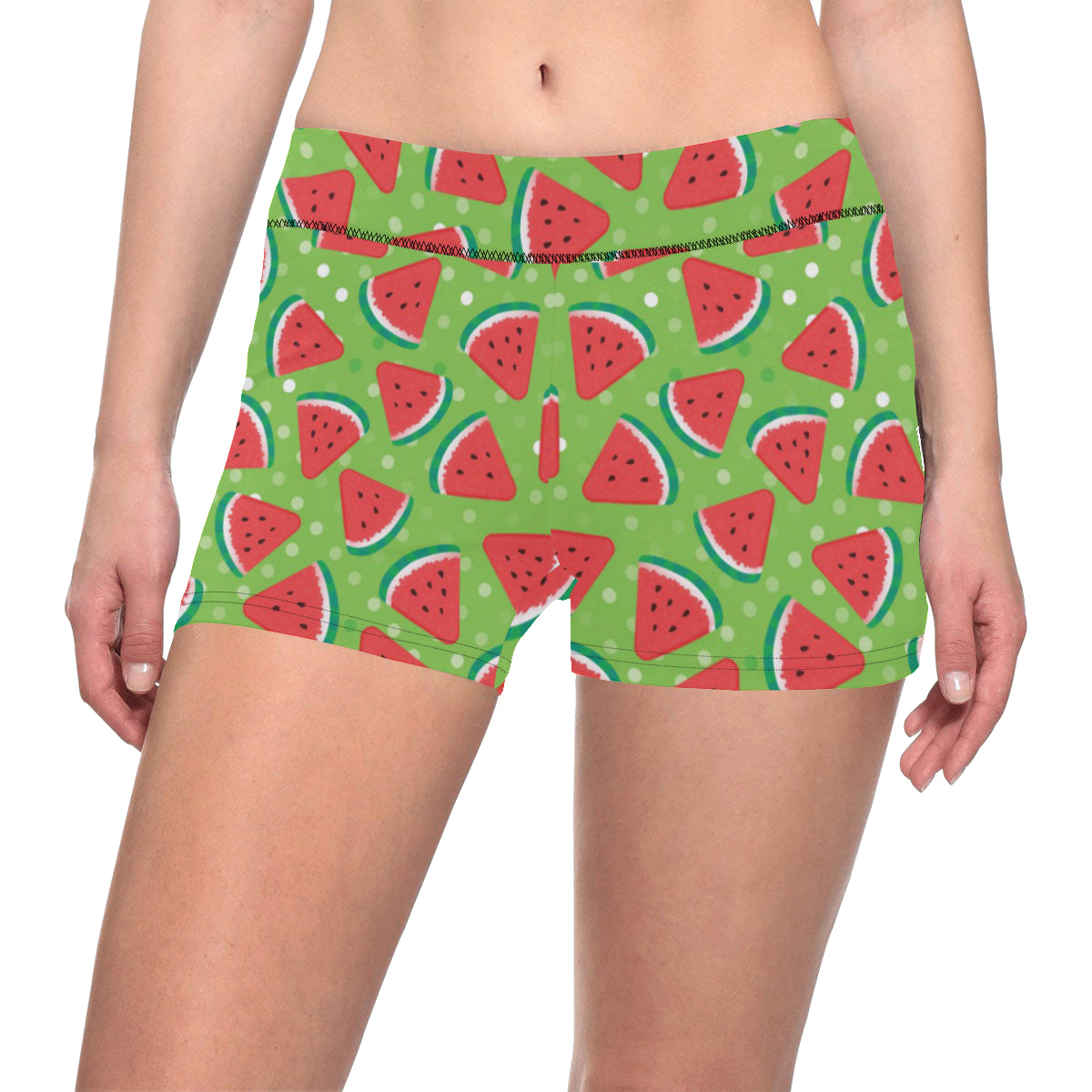 Watermelon Pattern Print Design WM05 Yoga Shorts