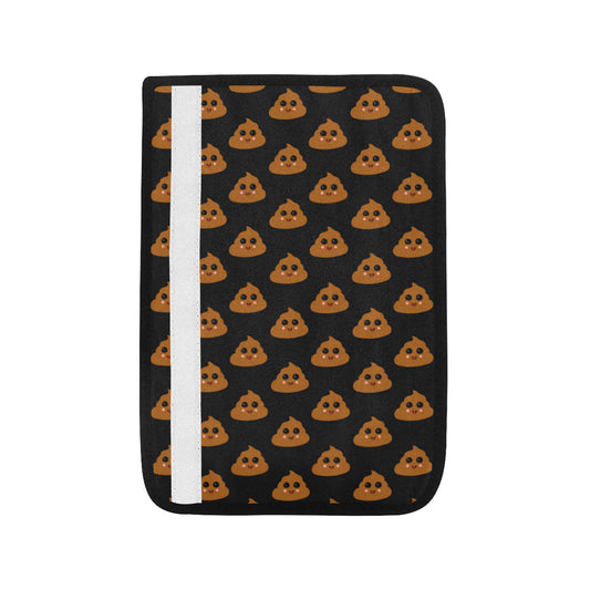 Poop Emoji Pattern Print Design A01 Car Seat Belt Cover