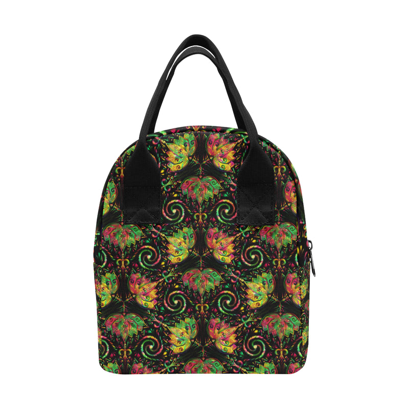 lotus Boho Pattern Print Design LO09 Insulated Lunch Bag