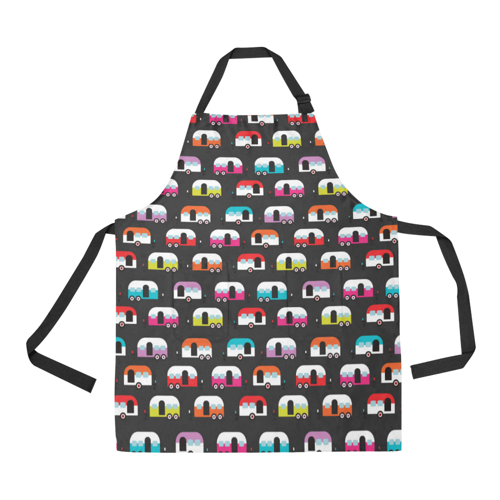 Camper Caravan Pattern Apron with Pocket