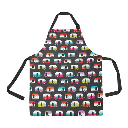 Camper Caravan Pattern Apron with Pocket