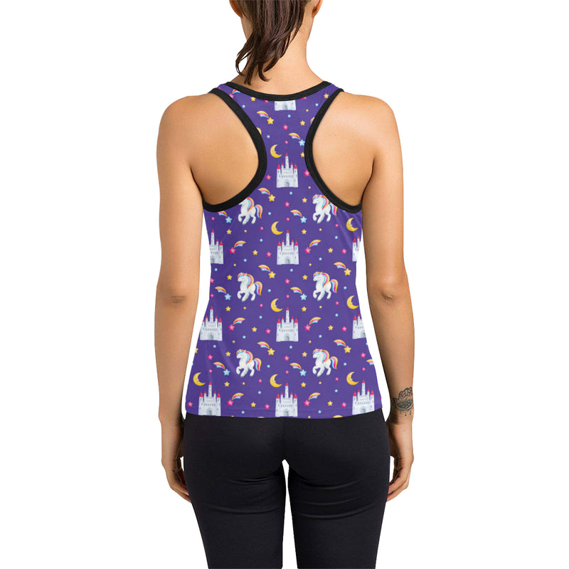 Unicorn Casttle Women's Racerback Tank Top