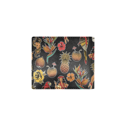Hula Dancers Hawaiian Style Pattern Print Design 0 Men's ID Card Wallet